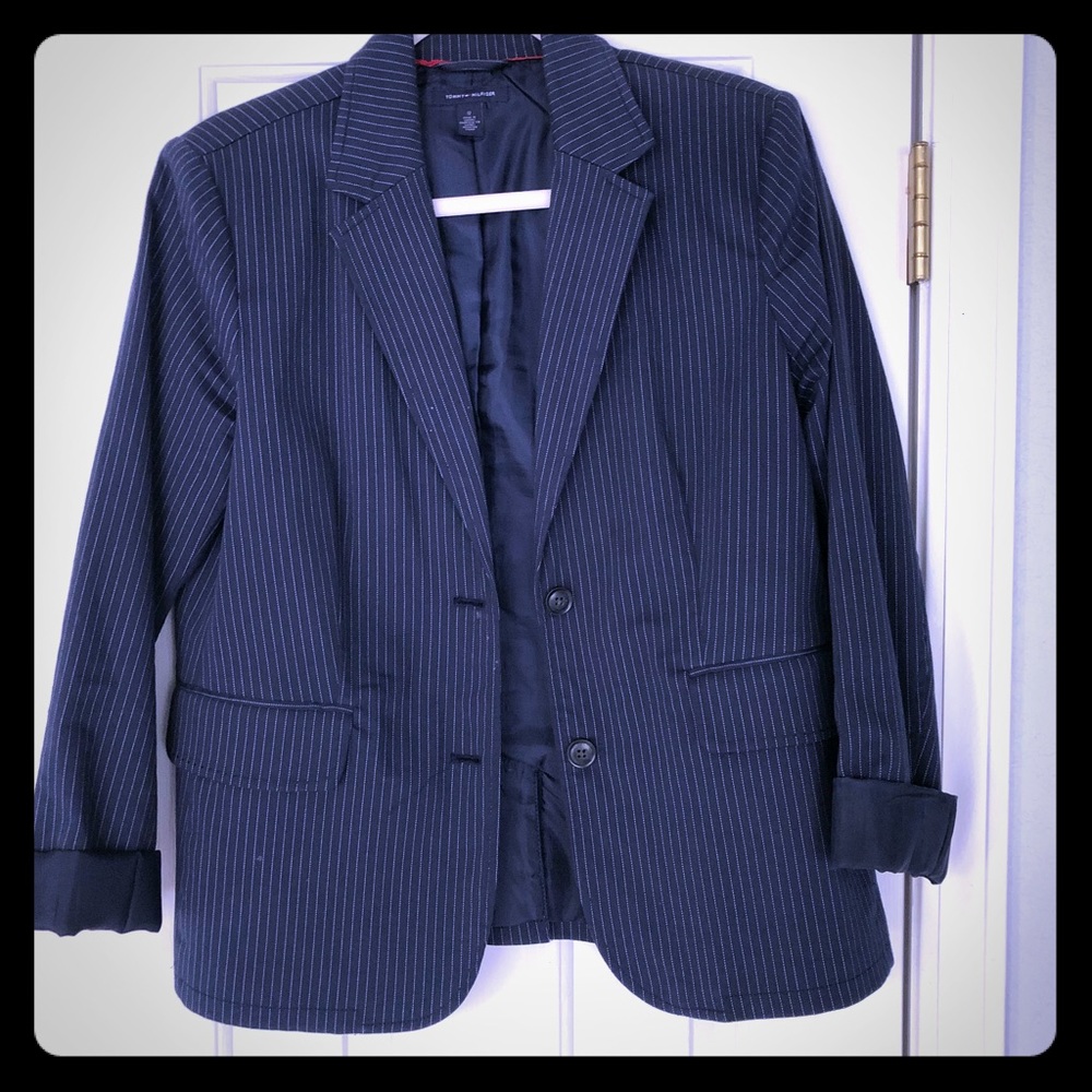 Tommy Hilfiger Blazer. Size 12. Navy/White